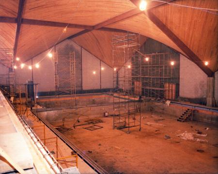Kline Center pool construction, 1980