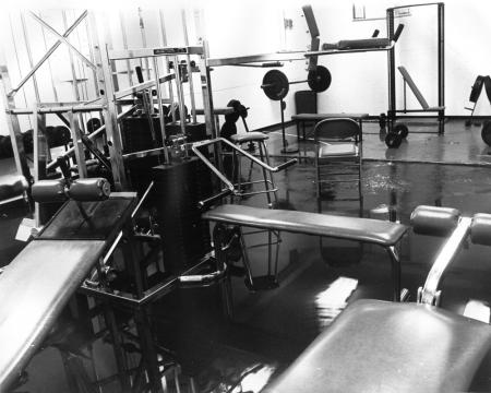 Kline Center (flood), Myers Weight Room, 1981