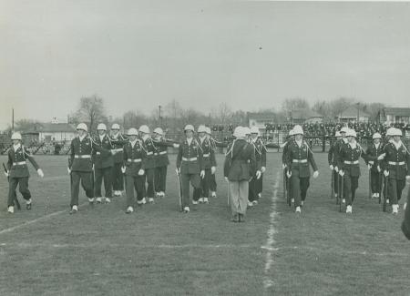 ROTC on Biddle field, 1952