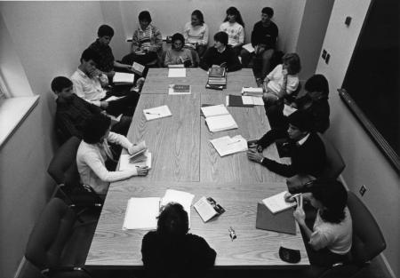 Freshman seminar class, 1984