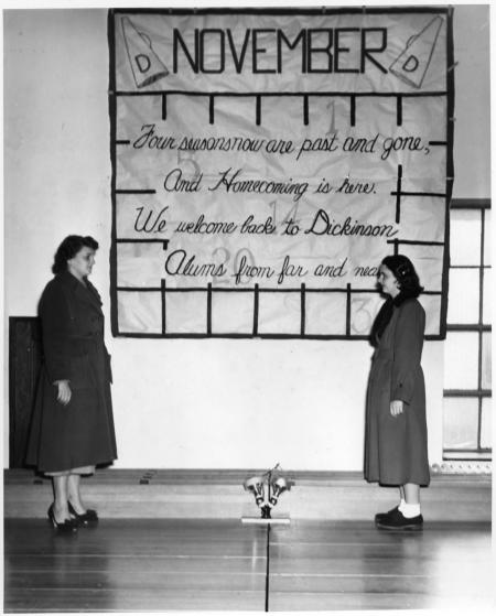 Homecoming welcome banner, 1951