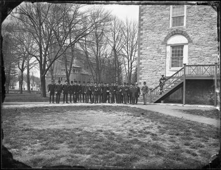 Group of men on the academic quad, c.1895