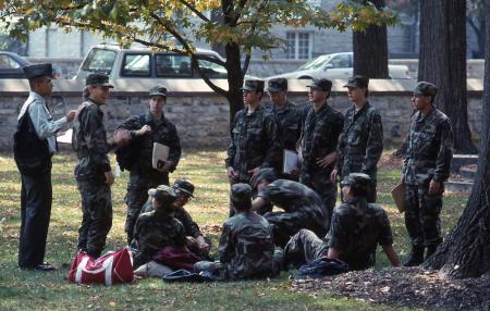 ROTC on the Academic quad, 1991