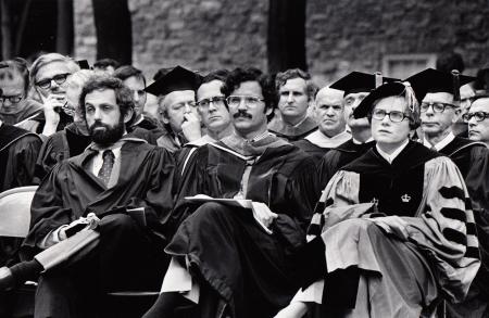 Faculty at Commencement, 1975