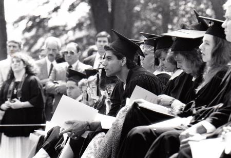Students at Commencement, 1989