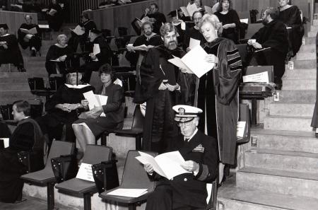 Faculty at President Fritschler's Inauguration, 1987
