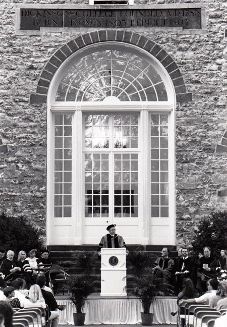President Fritschler at Convocation, 1992