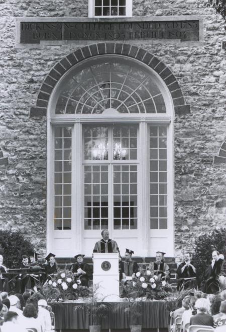President Fritschler at Convocation, 1993