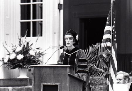 Betsy Emerick at Convocation, 1995