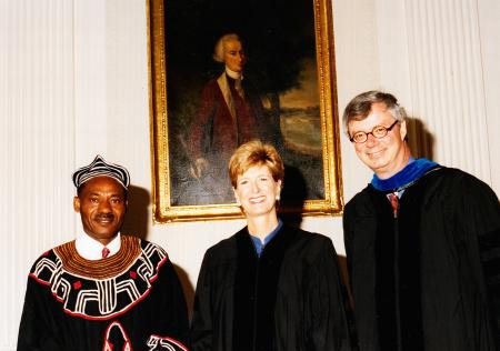 Governor Whitman and President Durden at Commencement, 1999