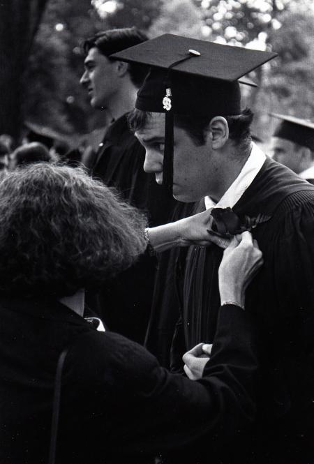 Student at Commencement, 1993