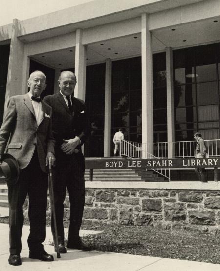 Boyd Lee Spahr with President Rubendall, 1967