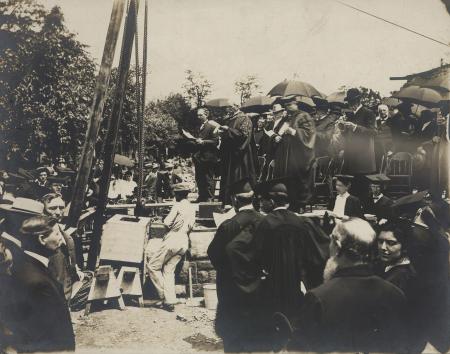 Cornerstone laying ceremony for Denny Hall, 1904