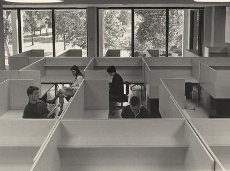 Spahr Library study carrels, 1967