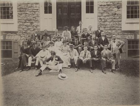 Class of 1893 outside West College, 1893