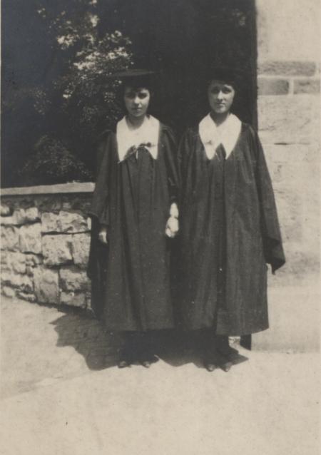 Two Students at Commencement, c.1920