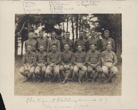 Phi Kappa Sigma members, 1918