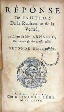 Réponse De l'Auteur De la Recherche de la Verité, au Livre de Mr. Arnauld...