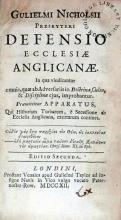 Defensio Ecclesiae Anglicanae. In qua vindicantur omnia...