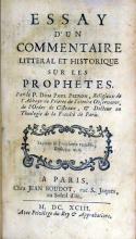 Essay D'Un Commentaire Litteral Et Historique Sur Les Prophetes