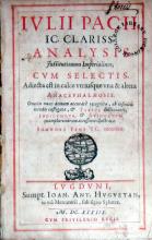 Analysis Institutionum Imperialium, Cvm Selectis...