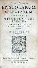 Epistolarum Selectarum Apparatus Miscellaneus Et Novus...