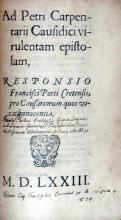 Ad Petri Carpentarii Causidici virulentam epistolam...