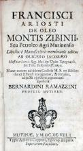 De Oleo Montis Zibinii, Seu Petroleo Agri Mutinensis Libellus...