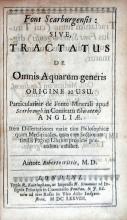 Fons Scarburgensis: Sive, Tractatus De Omnis Aquarum generis Origine ac Usu