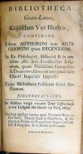 Bibliotheca Graeco-Latina, …Continens Libros Authorum tam Antiquorum...