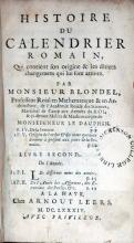 Histoire de Calendrier Romain, Qui contient son origine & les divers...