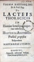 De Lacteis Thoracicis In Homine brutisque nuperrimè observatis...