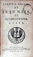 De Jejuniis, Et Quadragesima. Liber