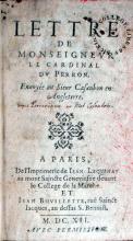 Lettre…Enuoyée au Sieur Casaubon en Angleterre