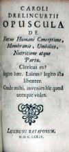 Opuscula De Foetus Humani Conceptione, Membranis, Umbilico... (I, III-V)
