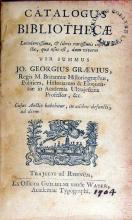 Catalogus Bibliothecae…que usus est, dum viveret Vir Summus Jo. Georgius Graevius