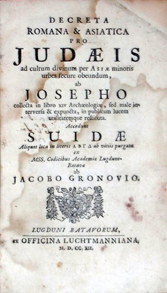 Decreta Romana & Asiatica Pro Judaeis ad cultum divinum per Asiae...
