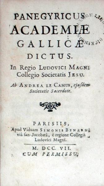 Panegyricus Academiae Gallicae Dictus