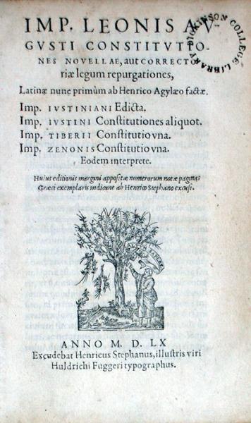 Constitvtiones Novellae, aut Correctoriae legum repurgationes...