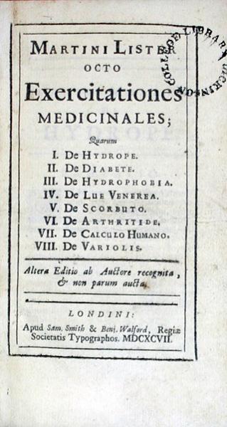 Octo Exercitationes Medicinales; Quarum, De Variolis