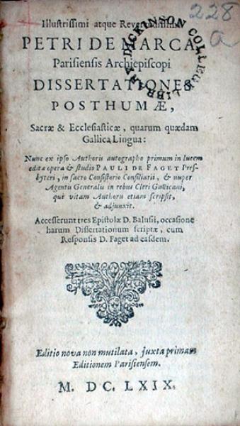 Dissertationes Posthumae, Sacrae & Ecclesiasticae, quarum quaedam...