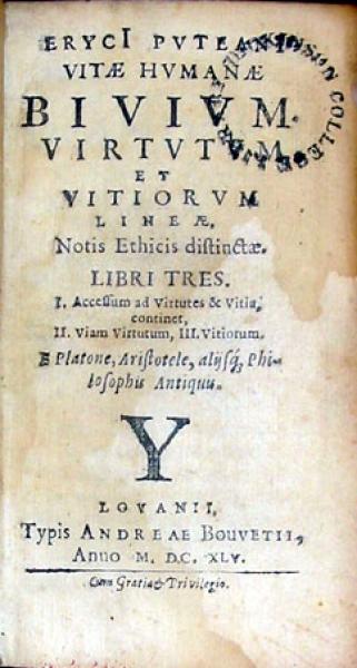 Vitae Hvmanae Bivivm. Virtvtvm. Et Vitiorvm Lineae, Notis Ethicis distinctae