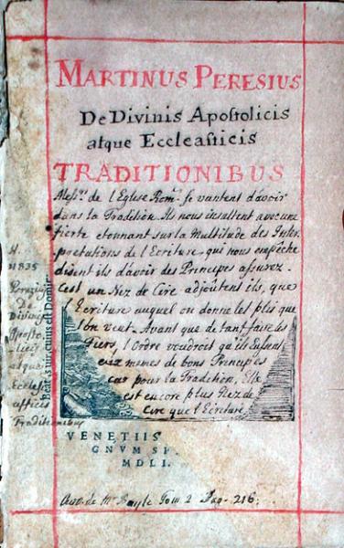 De Divinis Apostolicis atque Ecclesiasticis Tradtionibus