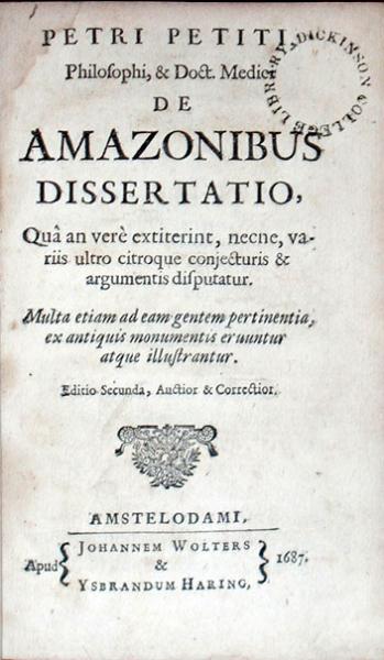 De Amazonibus Dissertatio