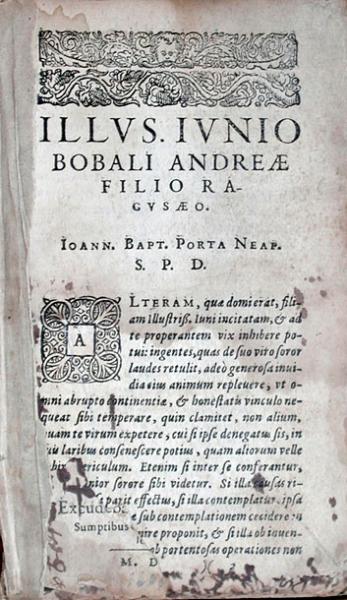 Magiae Natvralis Libri Viginti, In Qvibvs Scientiarvm Naturalium diuitiae...