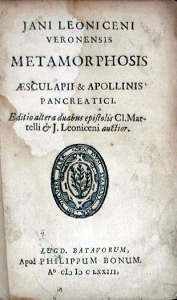 Metamorphosis Aesculapii & Apollinis Pancreatici. Editio altera duabus...