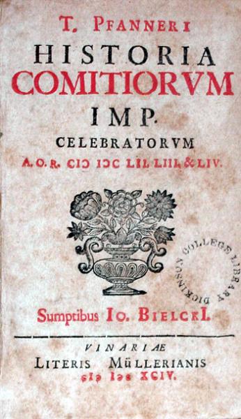 Historia Comitiorvm Imp. Celebratorvm A. O. R. MDC LII. LIII. & LIV