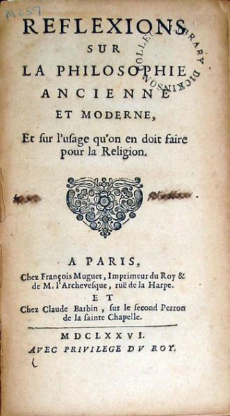 Reflexions Sur La Philosophie Ancienne Et Moderne, Et sur l'usage...