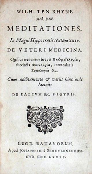 Meditationes. In Magni Hippocratis textum XXIV. De Veteri Medicina