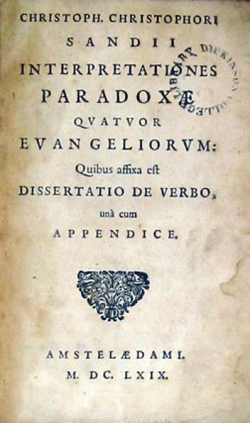 Interpretationes Paradoxae Qvatvor Evangeliorvm: Quibus affixa est...